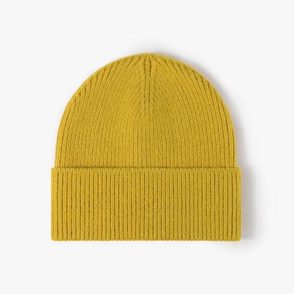 Rib Knit Beanies with Custom Patch (Wholesale)