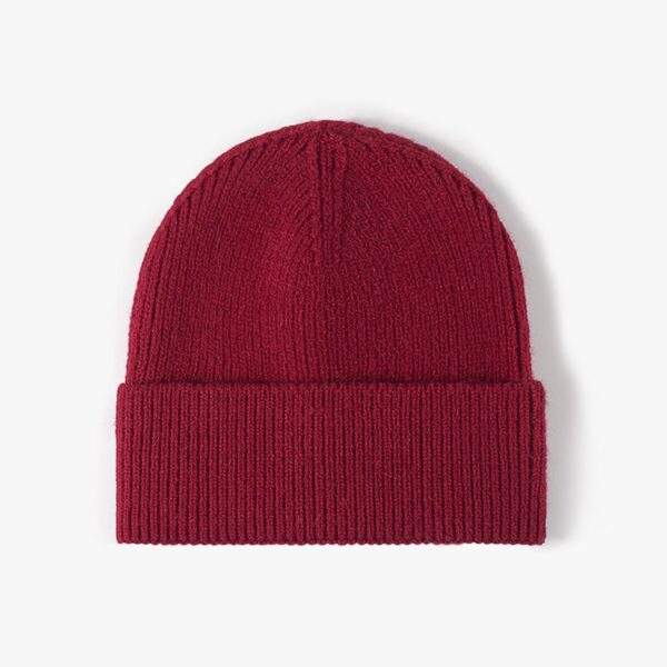 Rib Knit Beanies with Custom Patch (Wholesale)